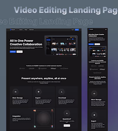 Case study of a video editing platform :: Behance