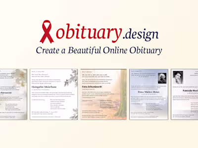 Design an Obituary Online - obituary.design