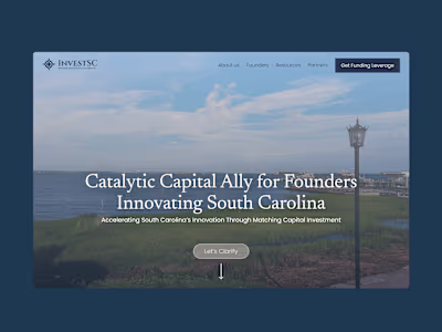 InvestSC • Webflow Development