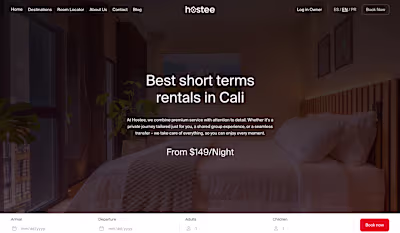 Hostee Website Redesign and Development