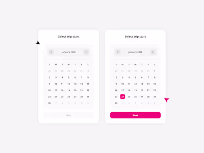 UI snippets from a recent