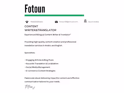 Comprehensive Bilingual Content Writing and Translation Services