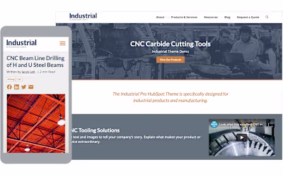 B2B Industrial HubSpot Theme Design & Development