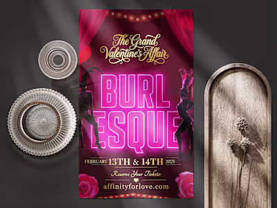 Valentines Event Poster - Flyer Design