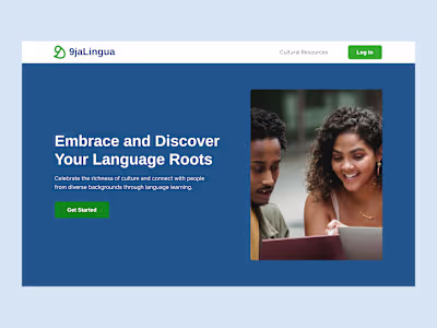 Language Learning for Nigerians in the Diaspora Website