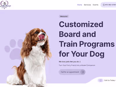 Doggy Board and Train Website/Copywriting