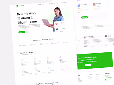 

Landing Page Job Board Website Design