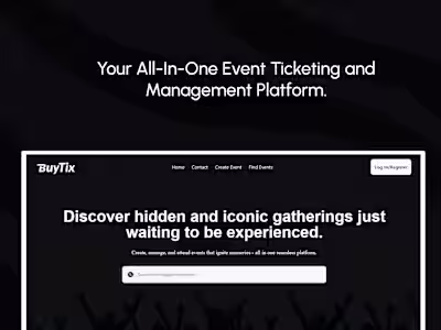 BuyTix Event Platform Development