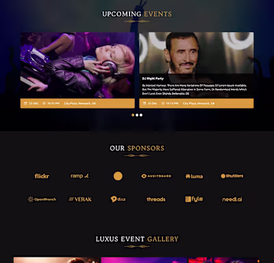 Exclusive Luxury Experiences Website Development