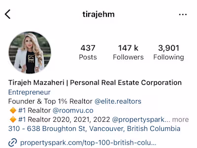 Real Estate Video for Tirajeh a Realtor in Vancouver, Canada.