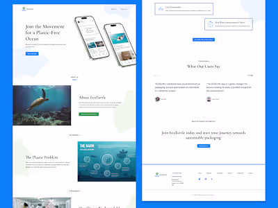 EcoTurtle App Landing Page