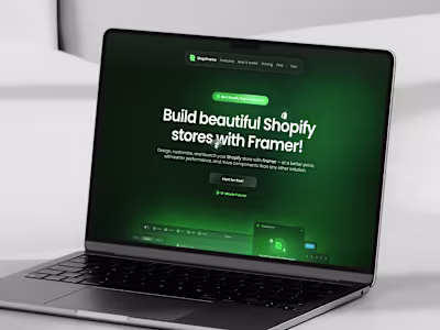 Shopiframe Website – Built with Framer
