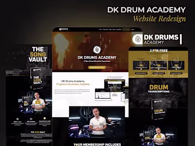 DK Drums Academy
Dan Kerby
Energetic | Bold Visuals | Home