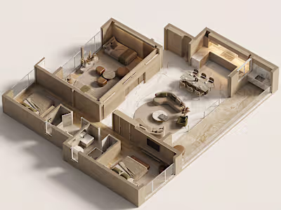 Transforming 2D Layouts to 3D renders and Animation 