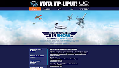 Finland International Airshow - Wordpress Implementation