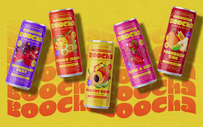 BOOCHA Kombucha Branding & Packaging Identity