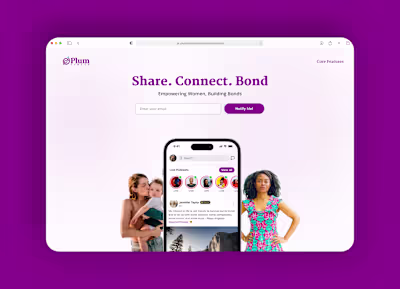 Plum Landing page
