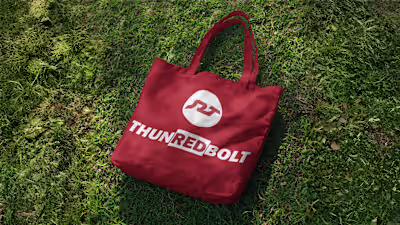 Red Thunderbolt Brand Identity Design