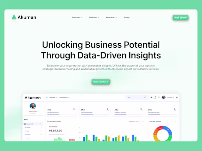 Akumen Website (Webflow Development + Design)