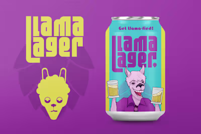 Larger Lama Label Design 
