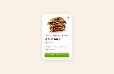 Product Card UI Design