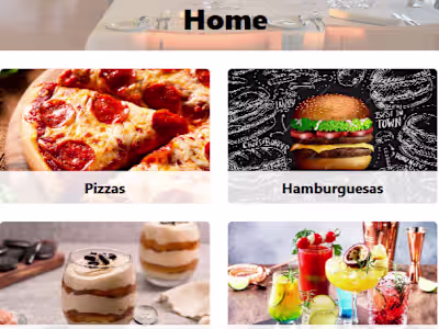 Web app To order food