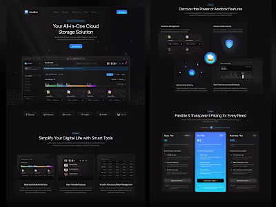 Aerobox Cloud Storage UI Design