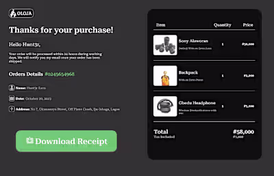PURCHASE RECEIPT on Behance