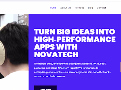 Web, Mobile & SaaS Development Agency | NovaTech