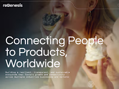 Hello, here is a website I built in Webflow. reGenesis.ag (h...