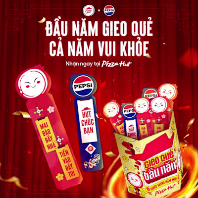 Hộp Gieo Quẻ Đầu Năm_ PIZZAHUT