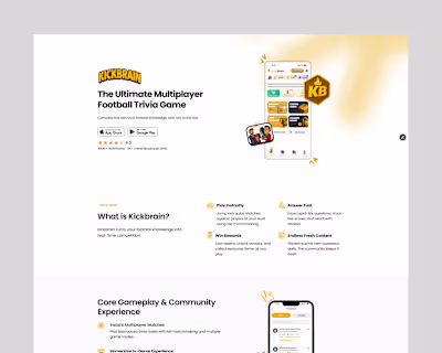 KickBrain Landing Page - Done in Framer ✨🔥 Live Preview: ht...