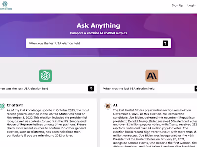 Real-Time LLM Comparison Website