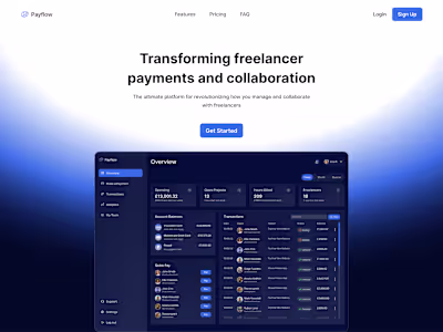 Payflow | B2B SaaS Landing Page