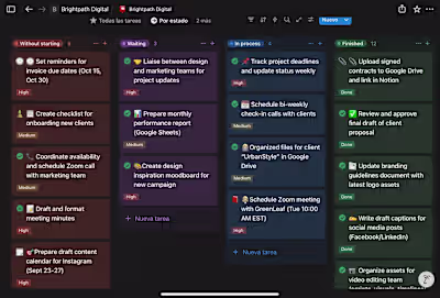 I built an organized Notion workspace to manage clients, tas...