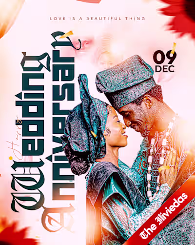 Weding annivasary design for a client😊