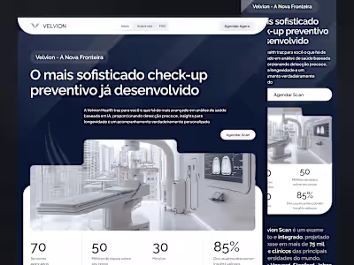 Velvion – Health Tech Landing Page