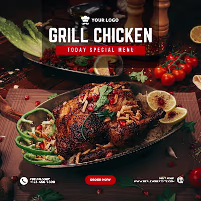 Create a Social Media Ads for Restaurants.