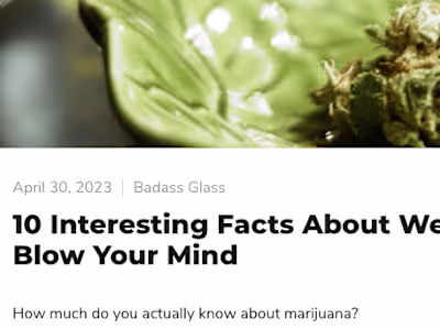 Blog articles for cannabis related content
