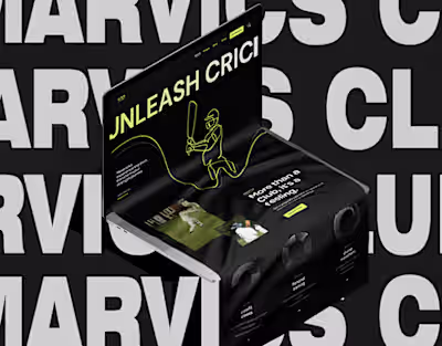 Marvicks Cricket Club Landing Page :: Behance