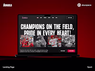 Modern Sports Landing Page UI/UX Design & Framer Development