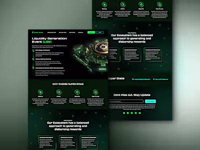 Super Stake : Liquidity Generation Event (LGE) - Landing Page