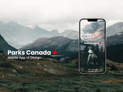Parks Canada Mobile App UI Design
