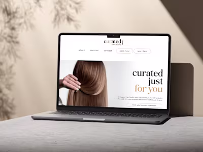 Website Design + Development | Curated Hair Studio