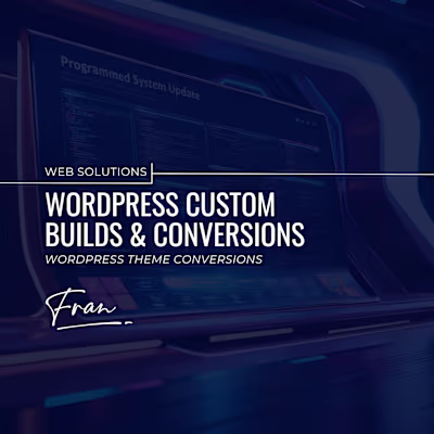 WordPress Custom Builds & Conversions | WordPress Conversions