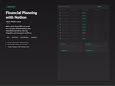 Financial Planning Platform for Modern Cents