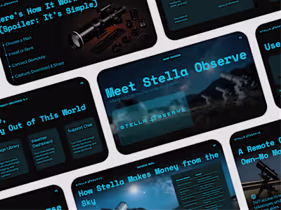 Stella Observatories Investor Pitch Deck Design