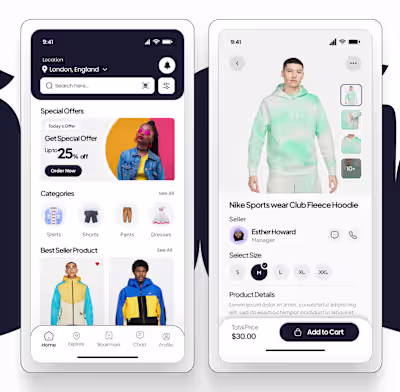 CLOTH Ecommerce App Design