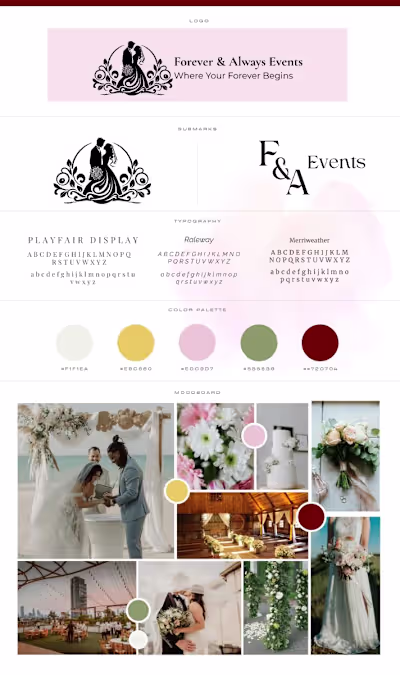 Wedding Event Planning Branding Kit