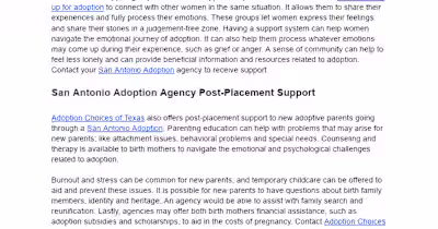 Adoption Support Services for Texas Families